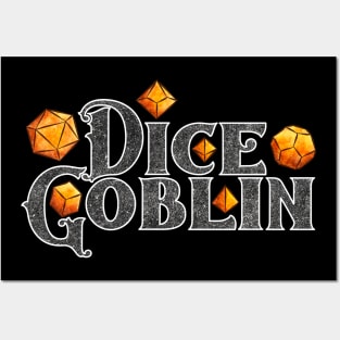 Dice Goblin Orange Sunburst Dice Posters and Art